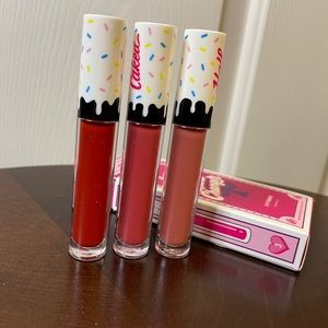 2/$30 New Half Caked 3-piece lip gloss set.